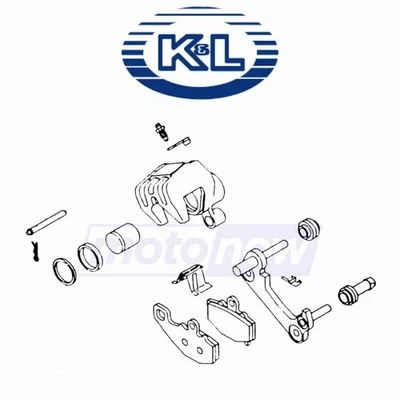 K&L Supply Front Brake Caliper Rebuild Kit for 1984 Honda VF1000F yu Foto 1 de 4