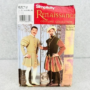 Simplicity 5574 Renaissance King Costume Doublet Puff Pants Mens XS XL Pattern - Picture 1 of 4