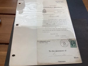 ICOLLECTZONE US Massachusetts 1880 Bank-Tax Cover & Letter  (B900-13) - Picture 1 of 3