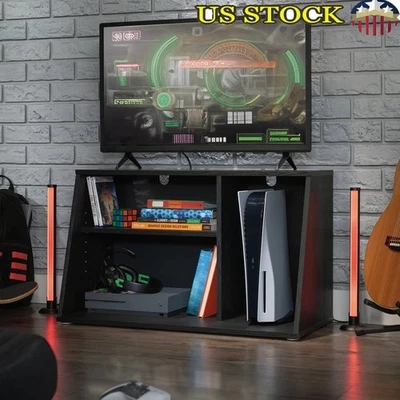 Modern TV Stand W/ Adjustable Shelf Small Spaces Gaming Storage Cable Management - Изображение 1 из 4