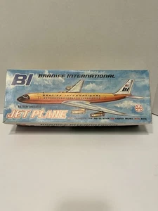 Vintage Marx Braniff International Jet Plane Battery Tested Works!! Boeing - Picture 1 of 11