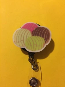 Conchitas-Pan Dulce mexikanisches süßes Brot einziehbarer Abzeichenrollenhalter - Bild 1 von 4