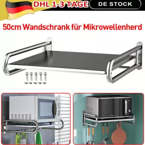 Mikrowellenhalter Mikrowellen Halterung Ablage Halter Wandhalter mit 5 Haken DE - Bild 1 von 19