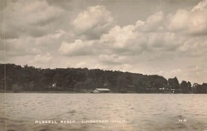 Cartolina LP85 Lindstrom Minnesota Russell Beach 1910 RPPC - Foto 1 di 2