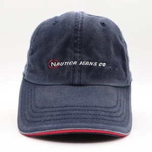 Nautica Jeans Co. Hat Cap Strap Back One Size Logo Blue - Picture 1 of 11