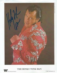 WWE HONKY TONK MAN Autografiado 8x10 WWF Promo/WWE Wrestling Salón de la Fama - Imagen 1 de 1