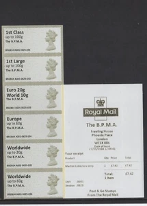 MACHIN  Ma13 BPMA  MAY  2014  A001  Collector Strip  to WW60g POST GO FV £18.45 - Picture 1 of 1