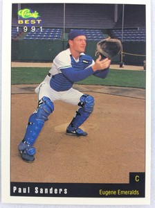1991 Eugene Emeralds-Classic BEST Minor League Baseball Card-Paul Sanders