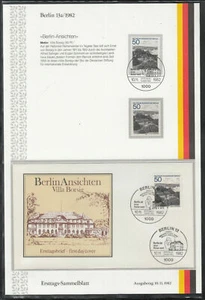"Hoja de colección primer día Berlín ETSB 1982 - vistas de Berlín ""Villa Borsig" - Imagen 1 de 1