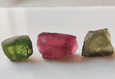 Amazing Colors Fine Natural Tourmaline Rough Gemstone 12.8 Grams from Africa - Image 1 of 4