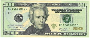 Spells “Me 1 Koolo Jo D” 2013 Series Federal Reserve Twenty Dollar $20 Note - Picture 1 of 2