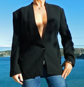 VINTAGE Adam Bennett 1980s Original Retro Tailored Designer Wool Jacket - Picture 1 of 7