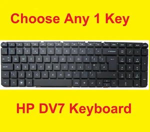 1 HP DV7 Key for: DV7-6000 DV7-6100 DV7-6200 639396-001 634016-001 US Laptop OEM - Afbeelding 1 van 2