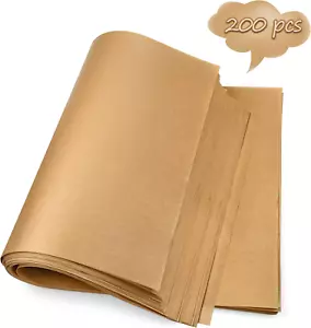200PCS Unbleached Parchment Paper 12 x 16, Precut for Baking, Half Sheet for ... - Picture 1 of 12