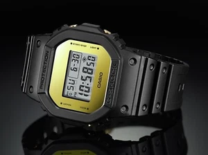 Casio G-Shock * DW5600BBMB-1 Square Digital Gold and Black Watch COD PayPal - Picture 1 of 3