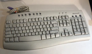 Vintage Microsoft Internet Keyboard White PS/2 Model RT9443 V56TW X08-74735 - Picture 1 of 5