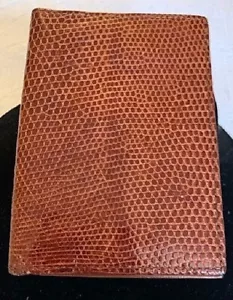 VINTAGE GARY'S COGNAC REAL LIZARD & LEATHER MADE IN USA CREDIT CARD CASE - Picture 1 of 12