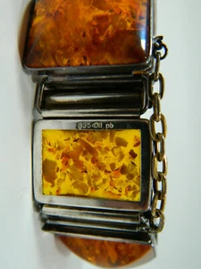 Armband - 835er Silber mit Bernstein - Fischlandschmuck - Bild 1 von 6