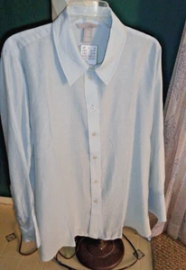 H&M Top Neu mit Etikett hellgrau/blau XL 58% recyceltes Poly 48% Acetat - Bild 1 von 9