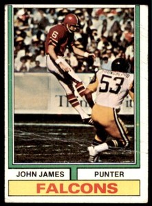 1974 Topps John James Football Card Atlanta Falcons #348