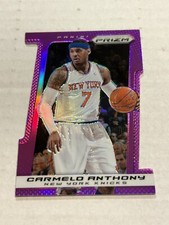 2013-14 PANINI PRIZM CARMELO ANTHONY 41/49 PURPLE DIE CUT KNICKS SP