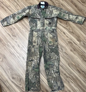 VTG Liberty Coveralls Youth Large Hunting Realtree Camo Button Up - Picture 1 of 13