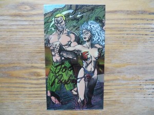 1994 WILDCATS ALL CHROMIUM TALL CARD SET ZEALOT & SOLDIER SIGNED JOE RUBINSTEIN