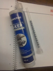 RAWLPLUG R-KER-345 HIGH PERFORMANCE VINYLESTER RESIN ANCHOR FIXING.Dated 09/2017 - Picture 1 of 5