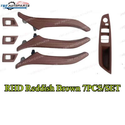 RHD Reddish Brown Door Pull Handle Assembly for BMW 520i 525i 528i 535i 2011 -16 - Image 1 of 2