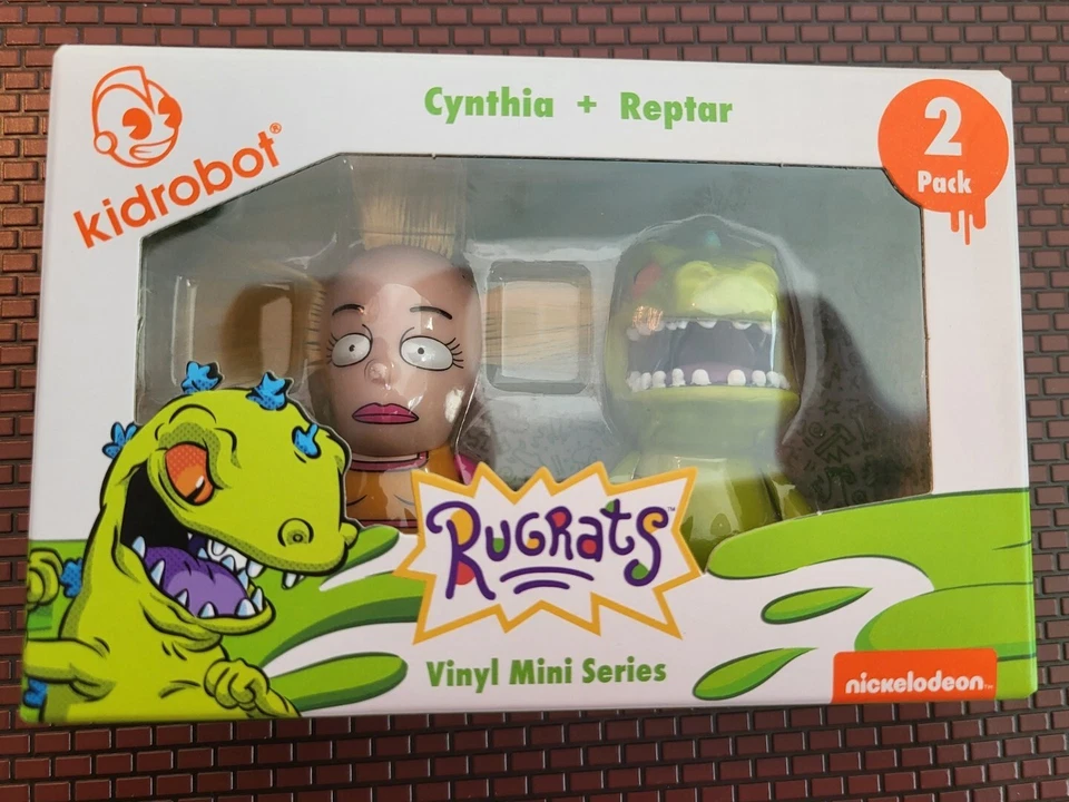 KidRobot Rugrats Cynthia & Reptar 2 pack Nickelodeon MINI Figures -