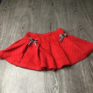 VINTAGE Eve Byer California Kids Girls Red Skirt 6x 90s Preppy - Picture 1 of 6