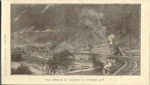 73 MODANE VUE GENERALE DU CHANTIER DE LA GARE IMAGE 1928 - Picture 1 of 1