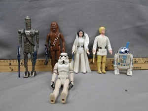 Vintage Star Wars Luke Skywalker Princess Leia IG 88 Chewbacca R2D2 Zubehör - Bild 1 von 24