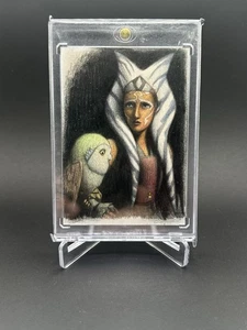 Topps Star Wars Masterwork Sketch Ahsoka Tano Artist Proof Andrew Fry 1/1 Color  - Picture 1 of 2