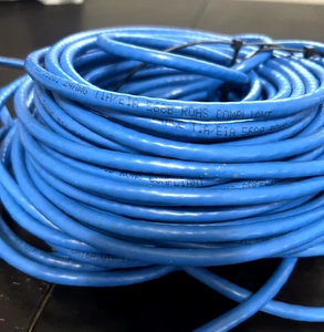 Cat6A 50FT Shielded Ethernet Patch Cable 24AWG UTP RJ45 Tested Used - Picture 1 of 5