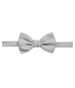 Ryan Seacrest Mens Solid Pre-tied Bow Tie, Grey, One Size - Picture 1 of 1