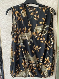 Leopard Print Top Size 10 - Picture 1 of 3