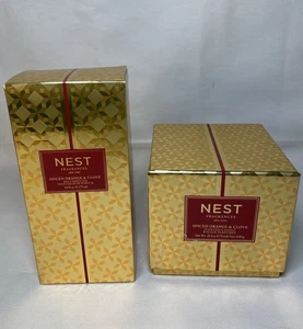 Lot of 2 NEST Fragrances – Spiced Orange & Clove – Candle & Diffuser – New - Picture 1 of 8