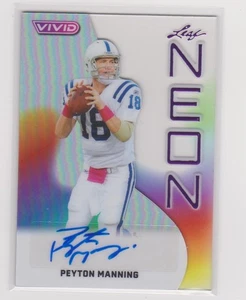 2025 Leaf Vivid Peyton Manning Purple Neon Auto Autograph 1/4 Indianapolis Colts - Bild 1 von 2