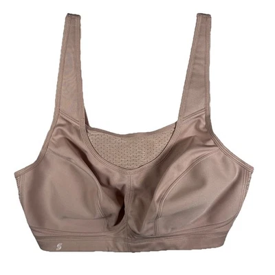 Glamorise 36D Plus Size Sport Elite Performance Camisole Bra 1067 Rose Tan - Image 1 of 4