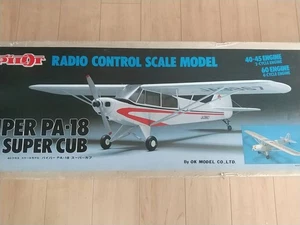 OK Model Radio Control Balsa Kit PIPER PA-18 SUper Cub Airplane W/BOX F/S FEDEX - Picture 1 of 10