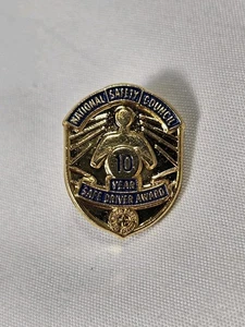 Vintage National Safety Council 10 Jahre Safe Driver Award Revers Schraube hinten Pin - Bild 1 von 3