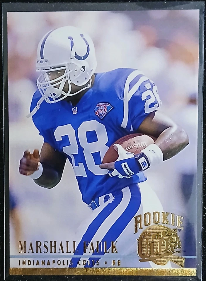 Marshall Faulk Rookie Colts Rare Gold Foil 1994 Fleer Ultra RC Rams SP #408 MINT - Image 1 of 2