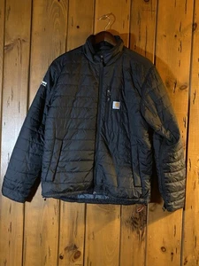 Chaqueta para hombre Carhartt negra mediana aislante Gilliam QJ2208 Rain Defender - Imagen 1 de 10