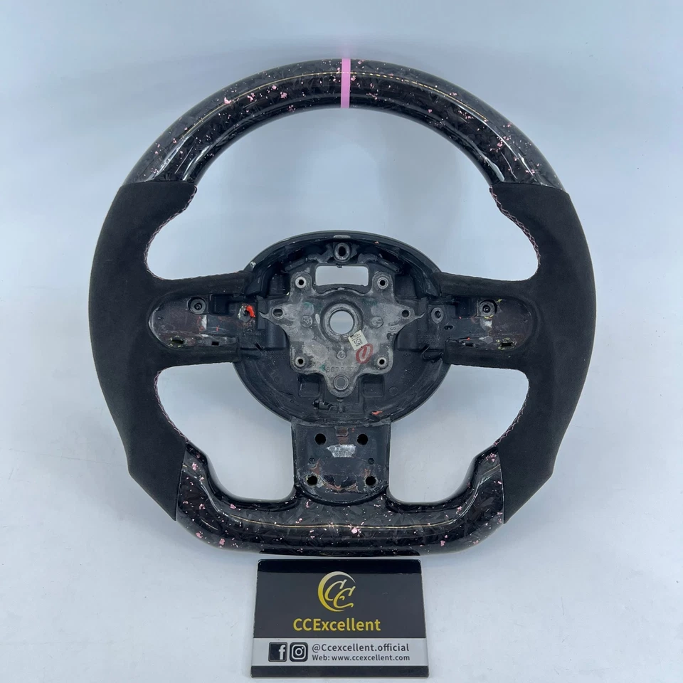 Volante de fibra de carbono real para 2007-2013 Mini Cooper R55 R56 R58 R59 S Mk2 - Imagem 1 de 4