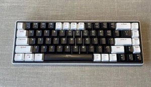 MageGee 60% Mechanical Keyboard, RGB LED, Blue Switch, 68-Key, White and Black - Picture 1 of 16