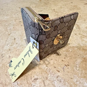 JOLENE COUTURE BEIGE TAN FAUX LEATHER MINI WALLET - Picture 1 of 2