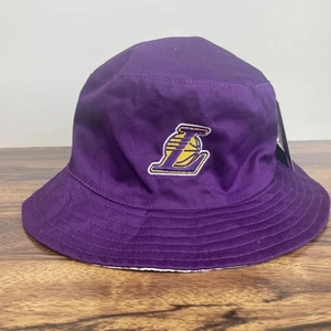 NBA Los Angeles LA Lakers Logo Bucket Hat Reversible One Size Neu - Bild 1 von 8