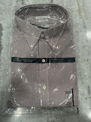 Van Heusen 男式正装衬衫标准版高 18 34/35 长袖纽扣 — 第 1/2 张图片