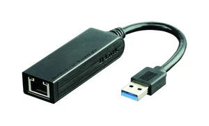 USB 3.0 Gigabit Adapter RJ45 Netzwerk LAN DUB-1312 Schwarz 1000Mbps Typ A - Bild 1 von 1